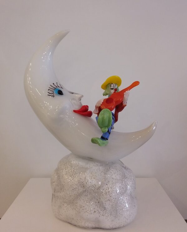 Murano sculpture "Signoretto" moon